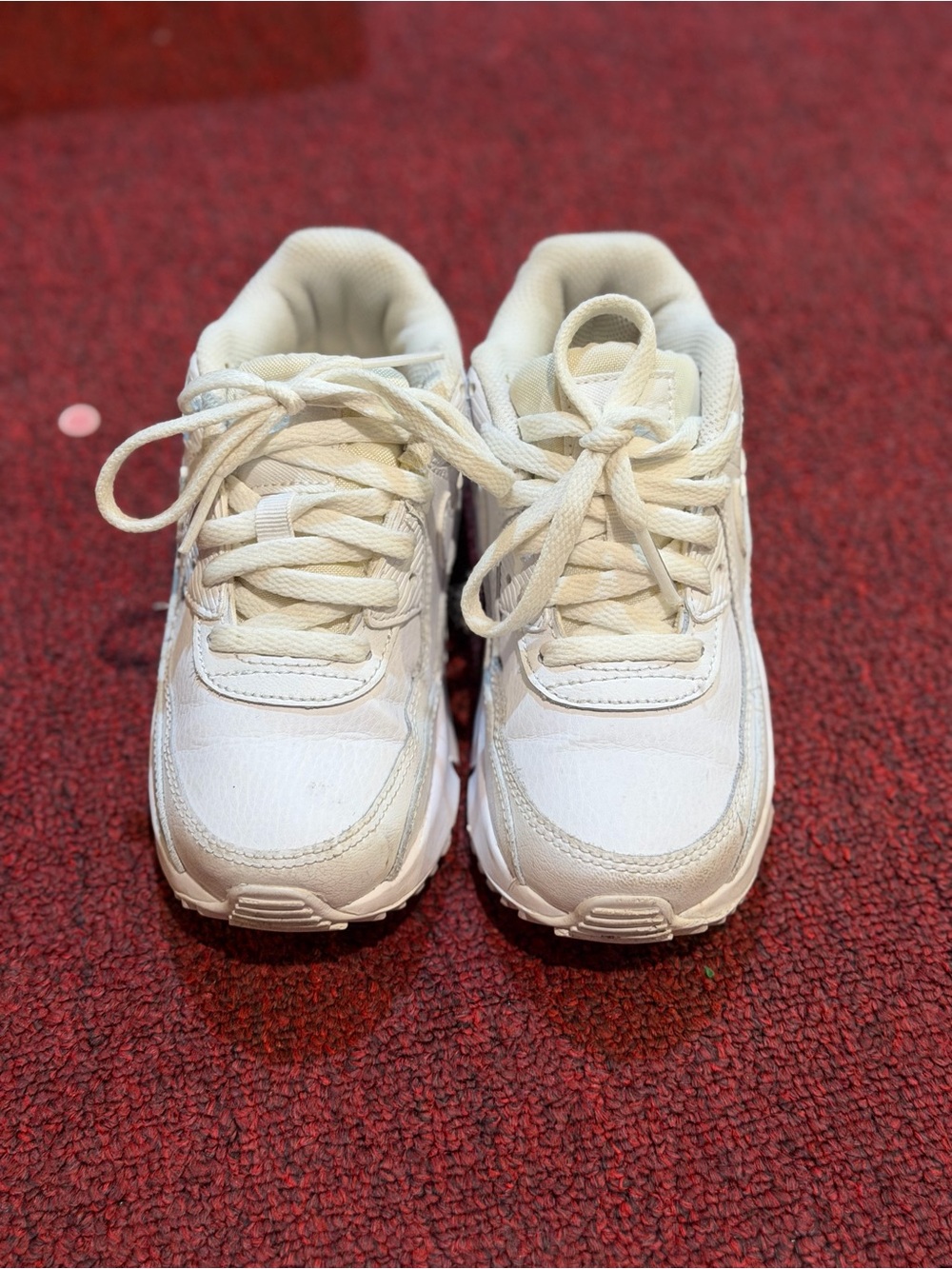 Nike Kids White Lace-Up Sneakers